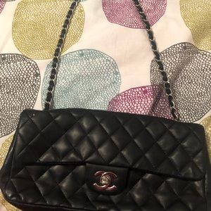 A channel shoulder bag